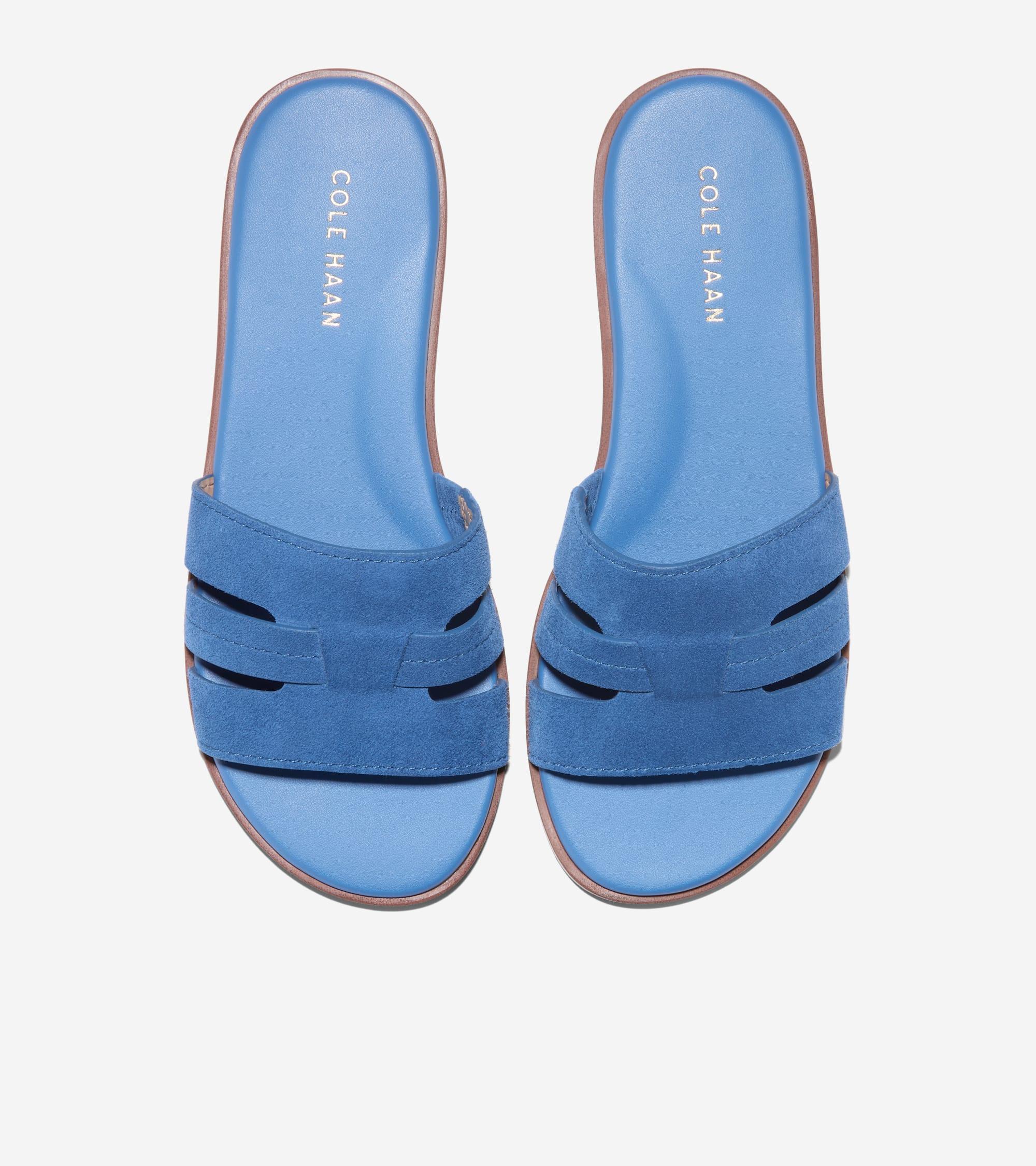 Women's Flynn Slotted Slides in Blue | Cole Haan Product Image