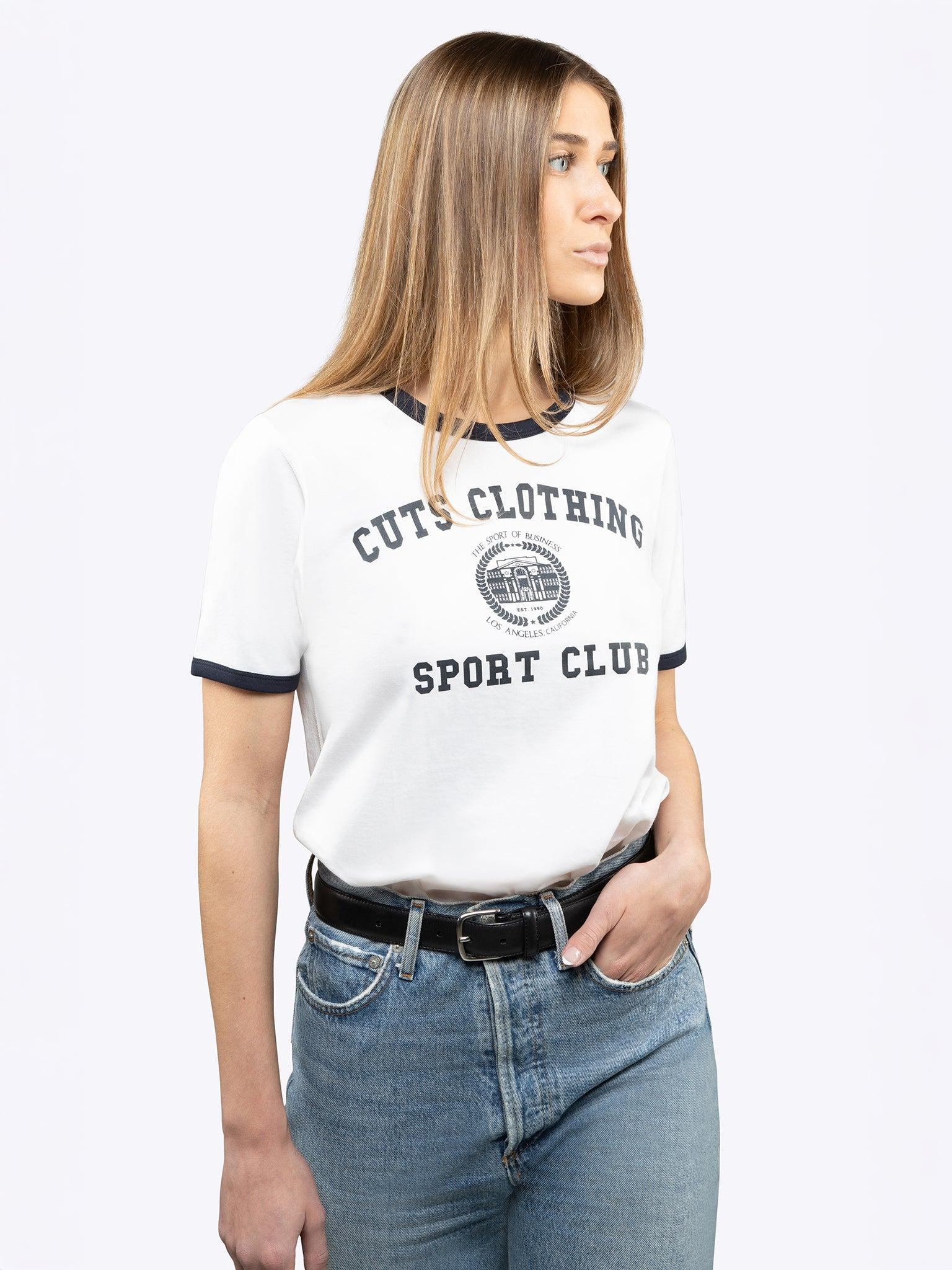 Retro Ringer Tee Shirt | Marine Navy Classic-Fit Product Image