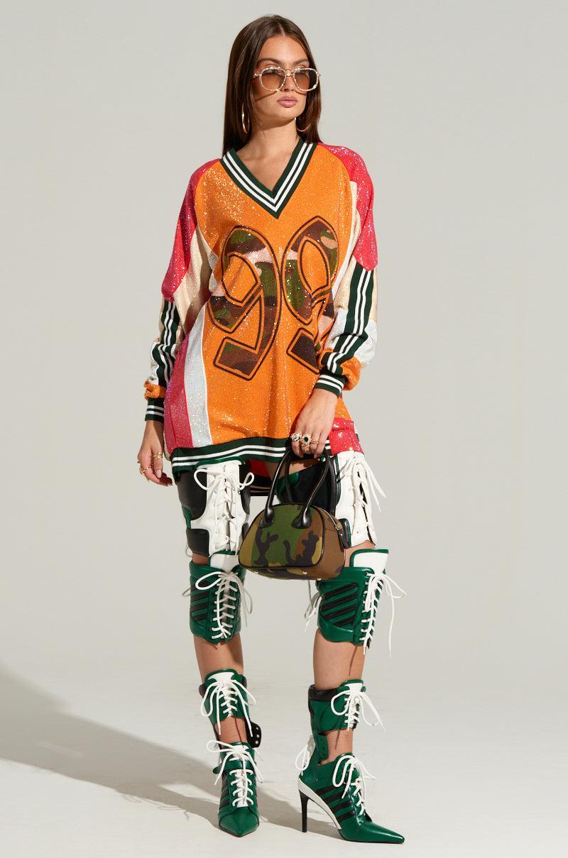 RYAN COLORBLOCK SEQUIN JERSEY MINI DRESS Product Image