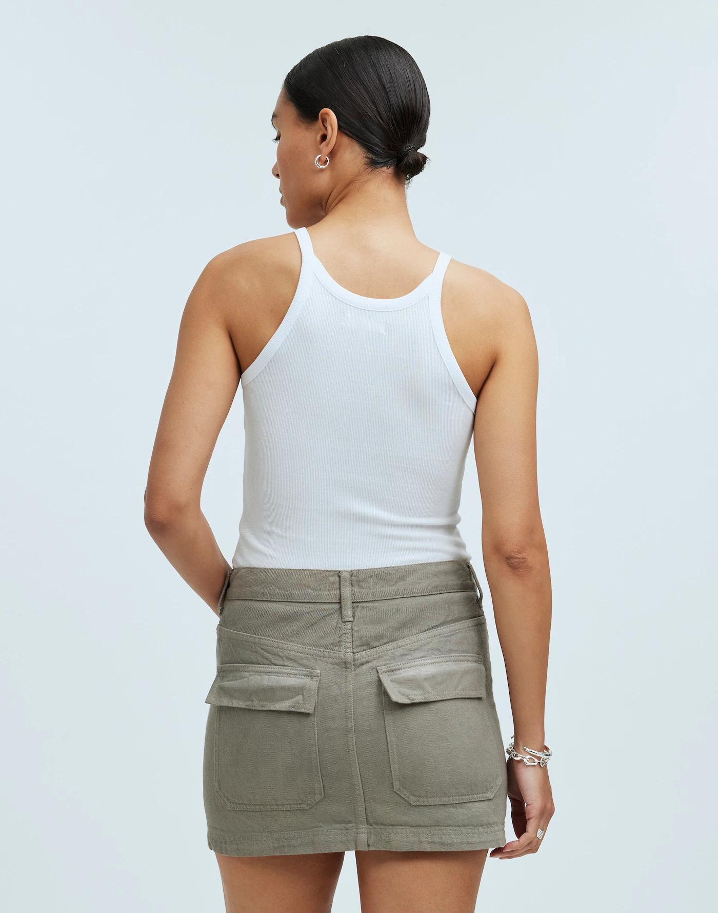 Madewell x MN Dye Studio Denim Patch-Pocket Micro Mini Skirt Product Image