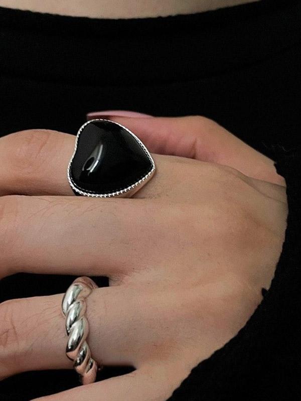 Adjustable Heart Shape Rings Accessories Product Image
