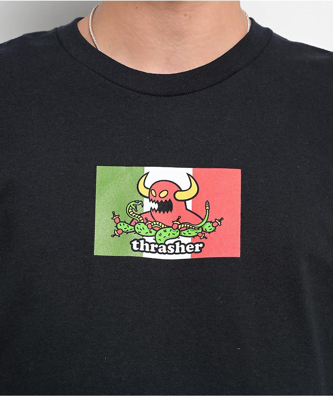 Thrasher x Toy Machine Hecho Black T-Shirt Product Image