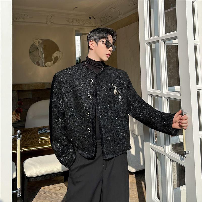 Long-Sleeve Plain Coat Product Image