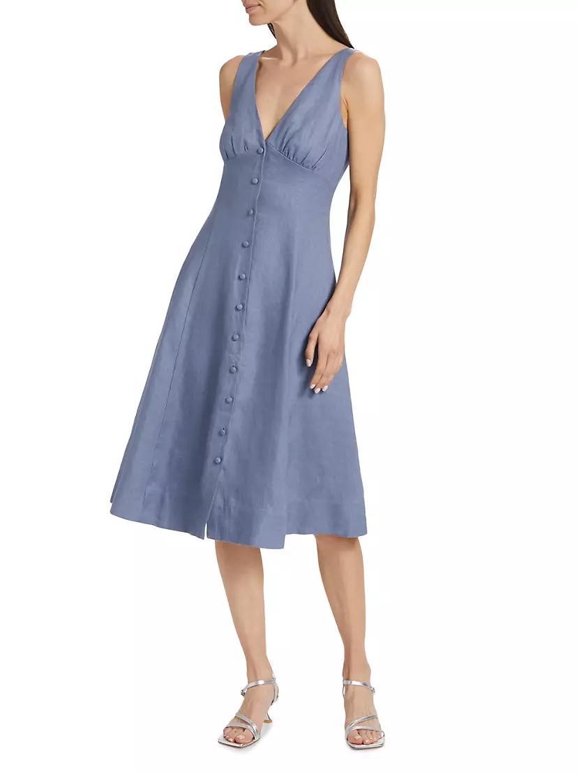 Sebastien Linen Midi-Dress Product Image