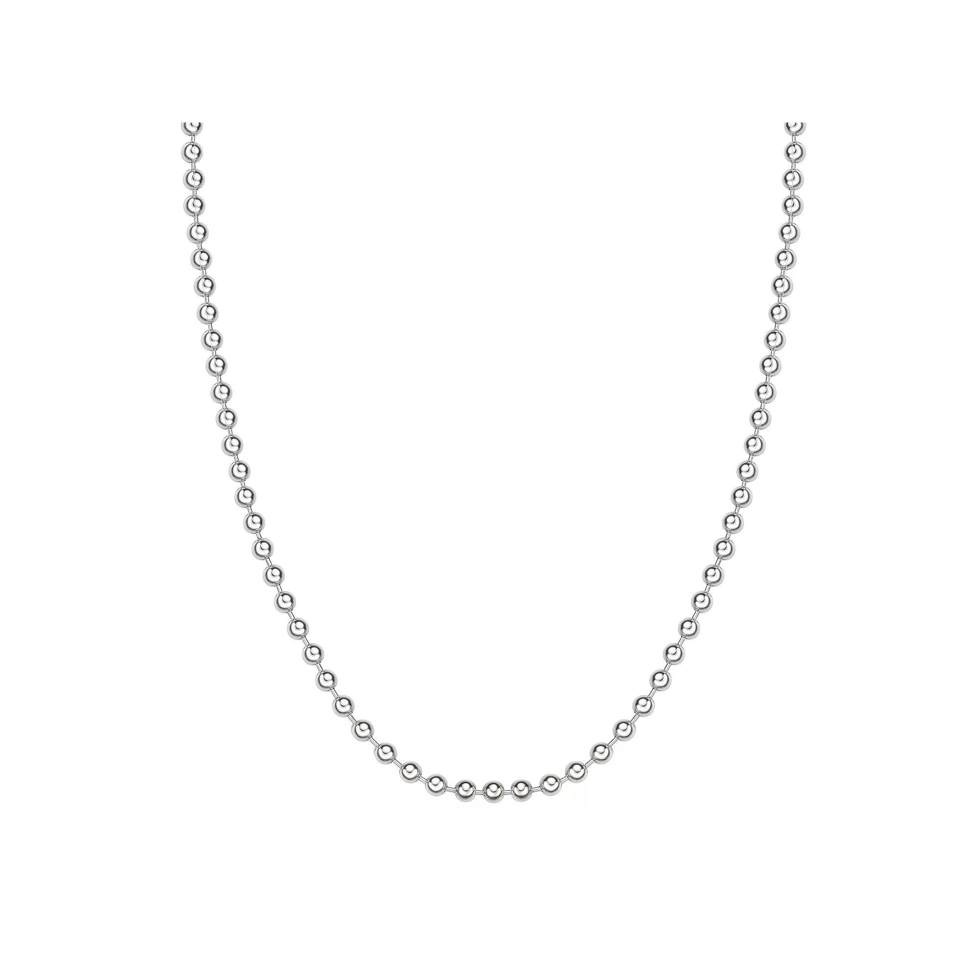 LYNX Stainless Steel Bead Chain Necklace, Women's, Size: 30" Product Image