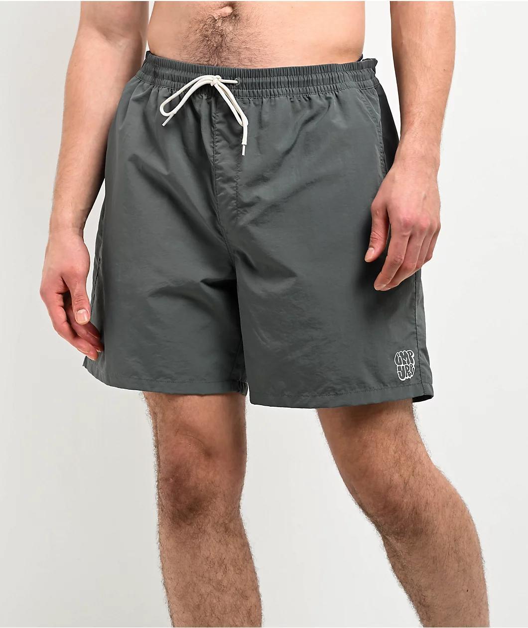 Empyre Graffiti Floater Dark Green Board Shorts Product Image
