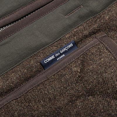 Wool Herringbone Quilted Vest - Khaki Male Product Image