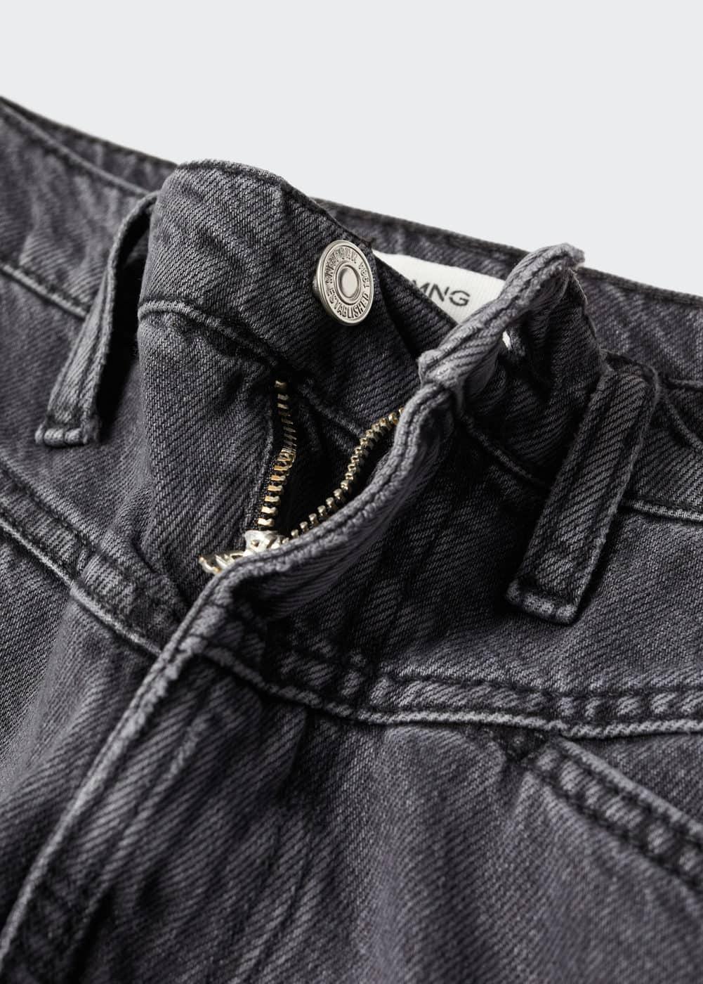 Mango raw hem detail denim maxi skirt Product Image