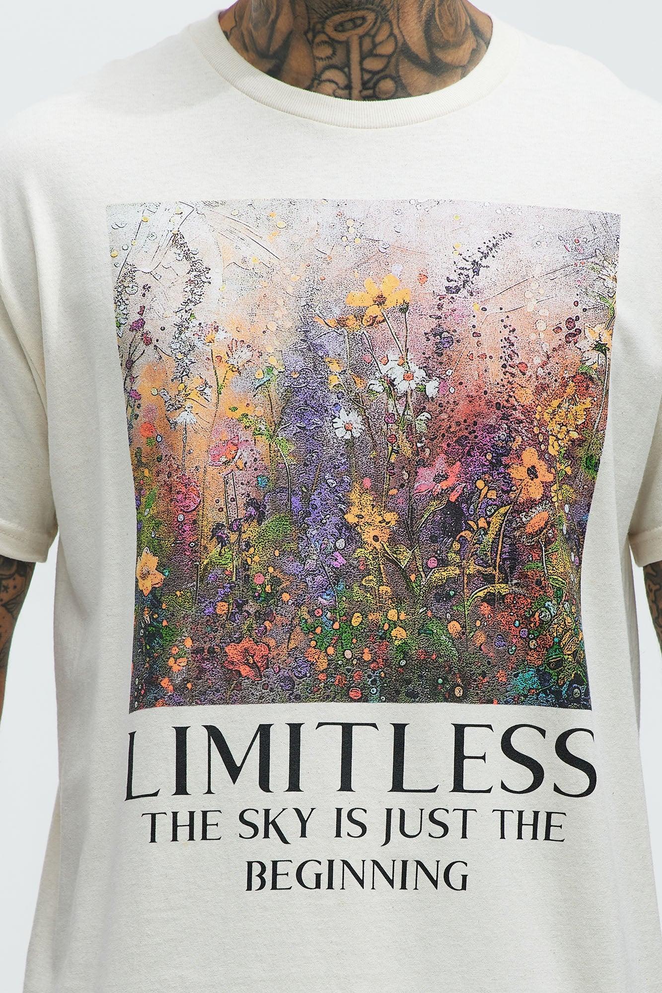 The Sky Is Just The Beginning Short Sleeve Tee - Natural/Combo Product Image