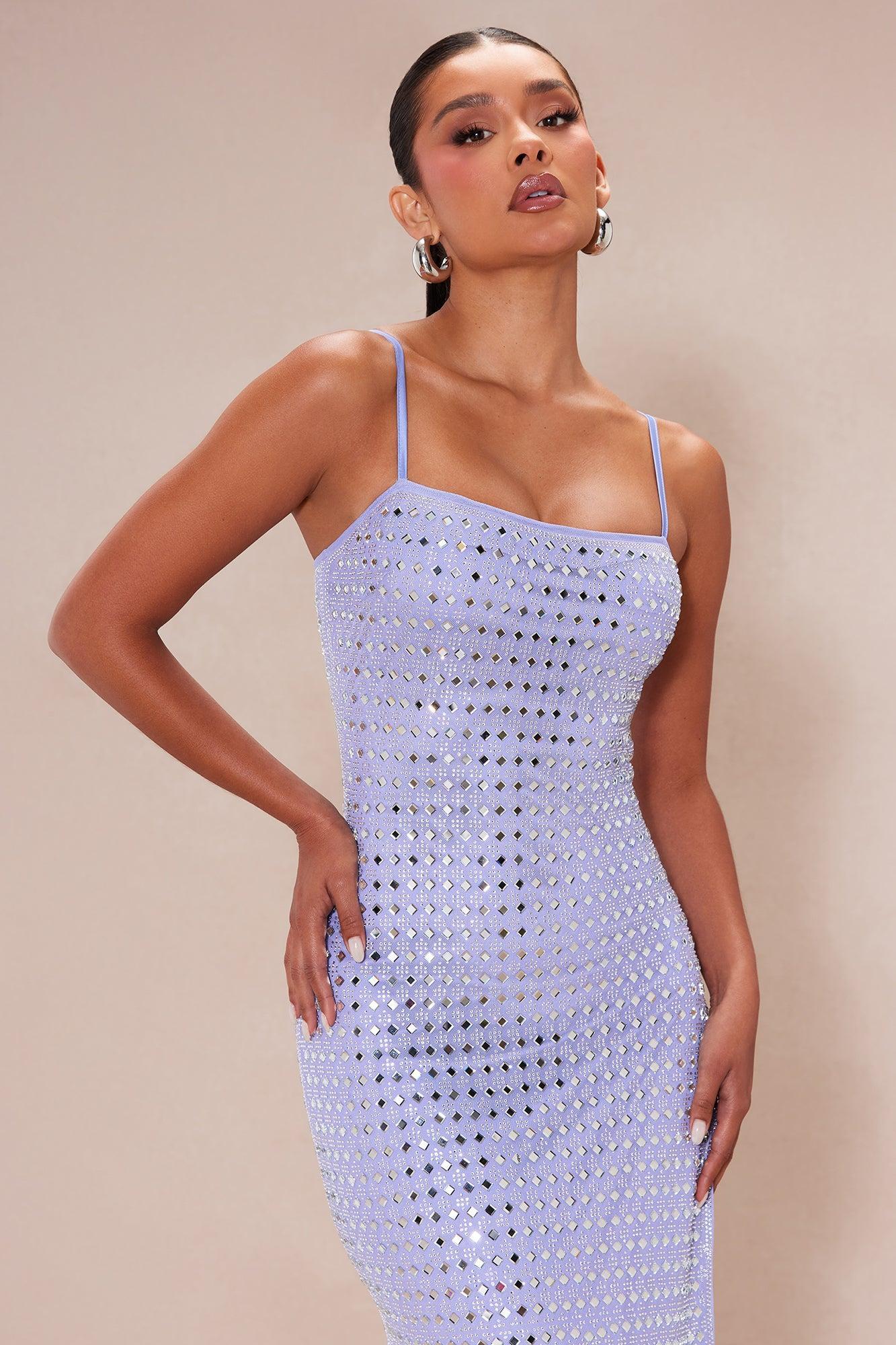 Claire Embellished Maxi Dress - Lavender Product Image