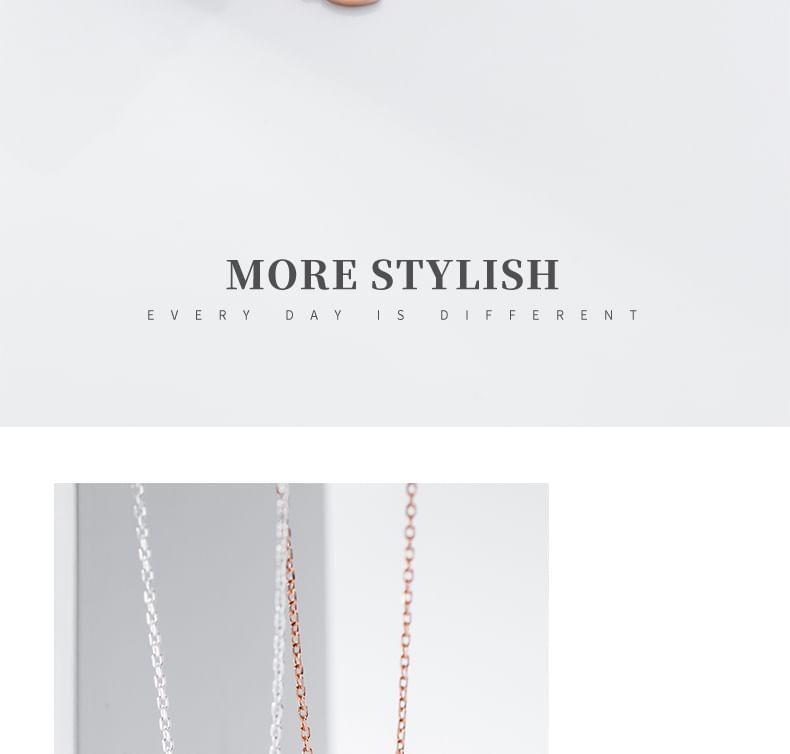 S925 Sterling Silver Heart Pendant Choker Product Image
