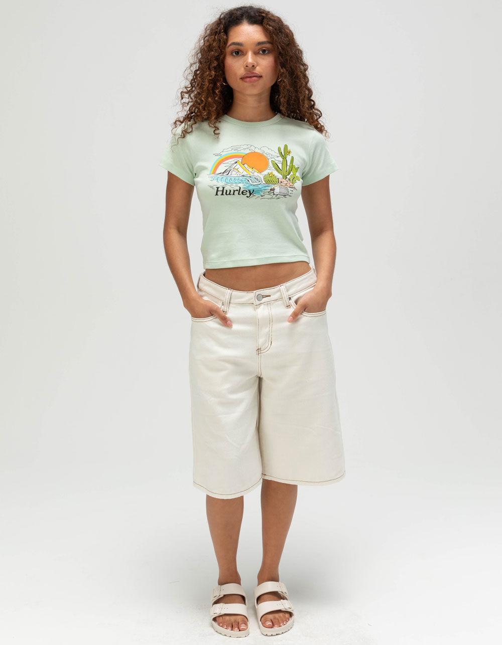HURLEY Badlands Womens Baby Tee - SAGE Product Image