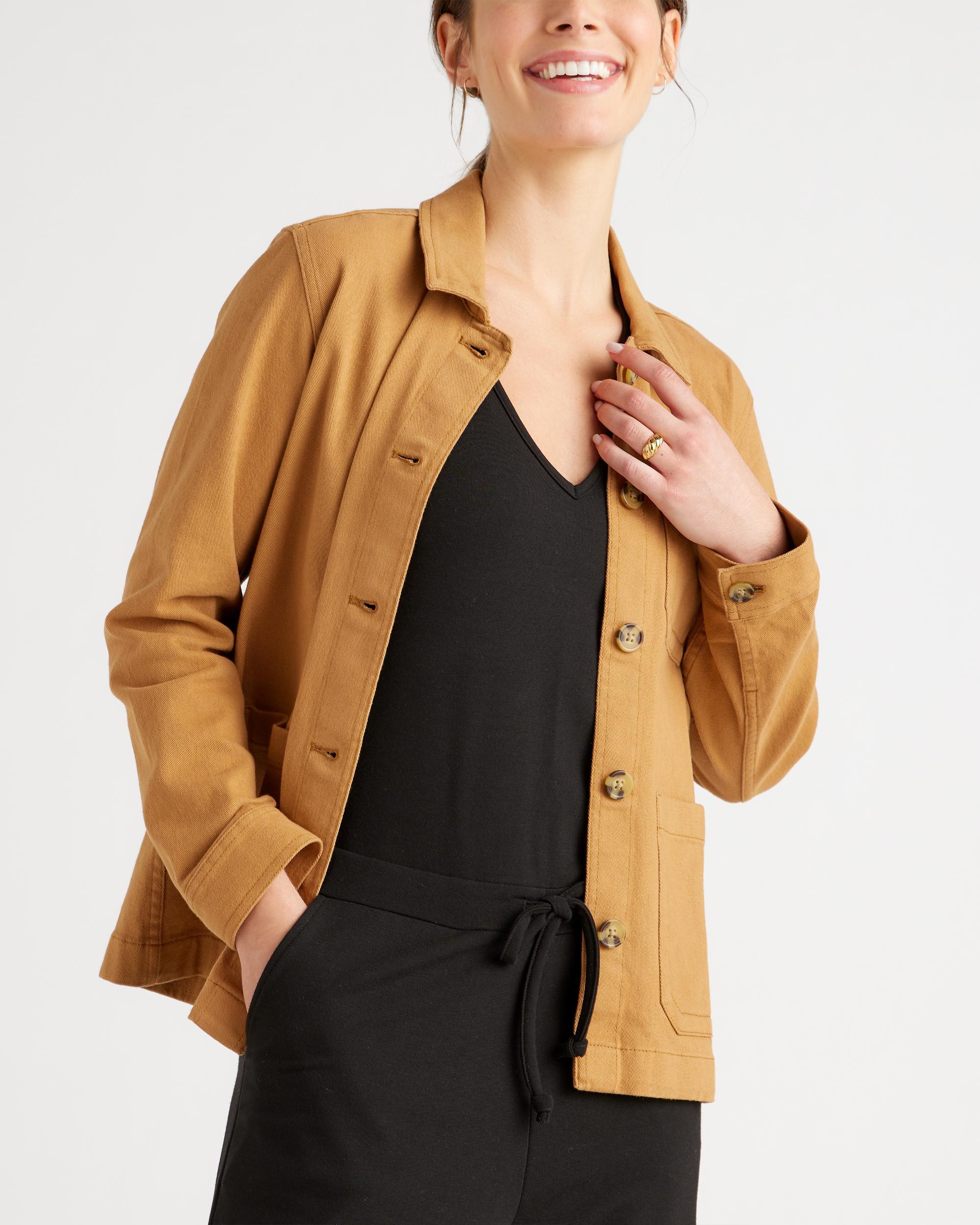 Quince | Women's Organic Comfort Stretch Chore Jacket Spandex, Organic Cotton Product Image