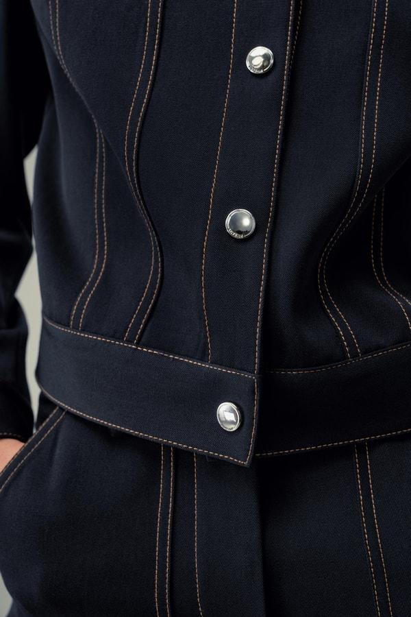 Denim-Inspired Wool Jacket Product Image