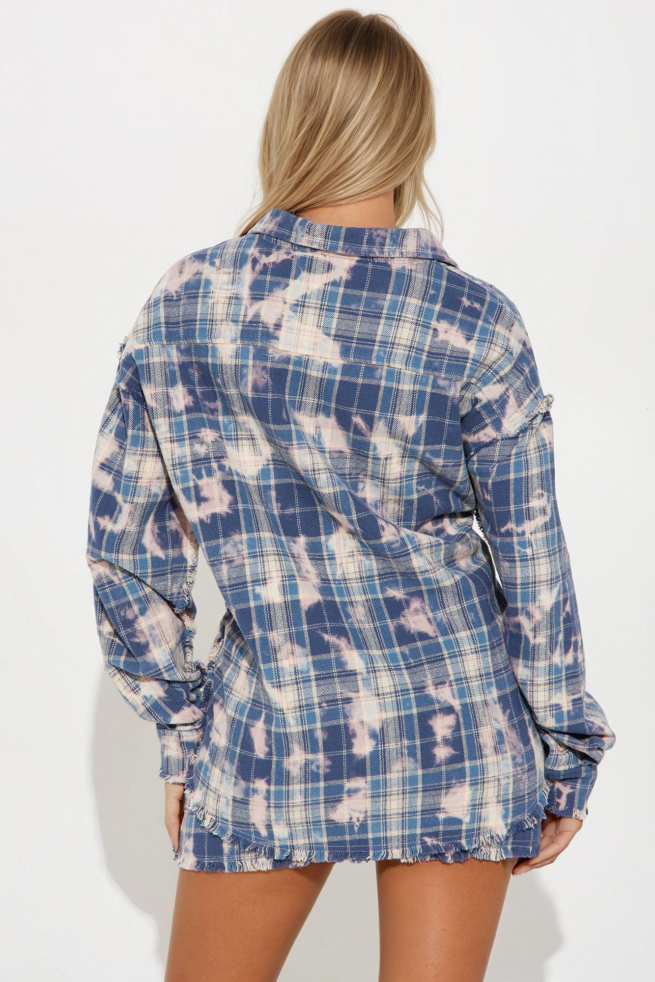 Brianne Plaid Skirt Set - Blue/combo Product Image