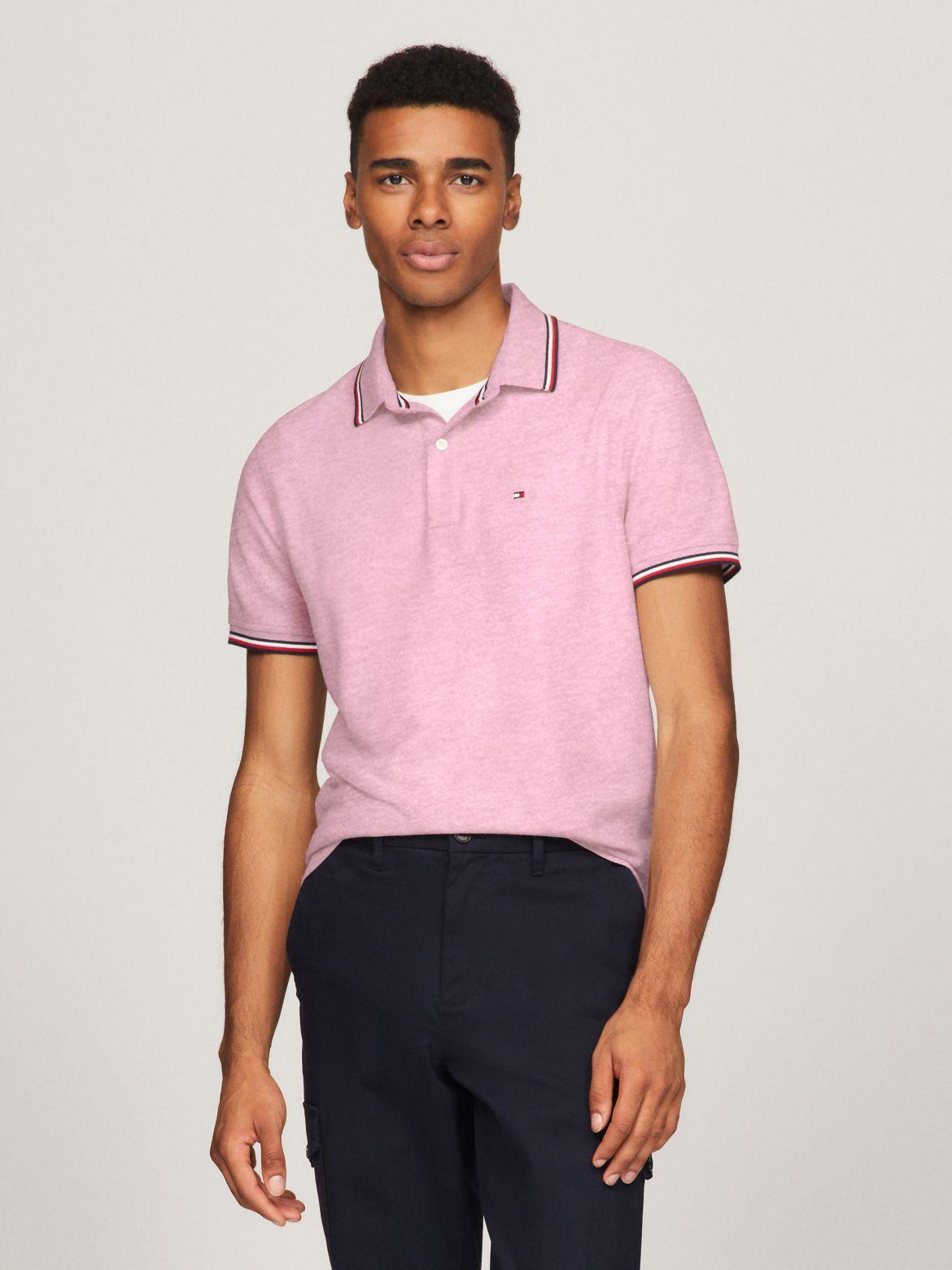 Men's Tommy Hilfiger Tommy Tipped Polo Shirt, Size: Small, Fresh White Product Image