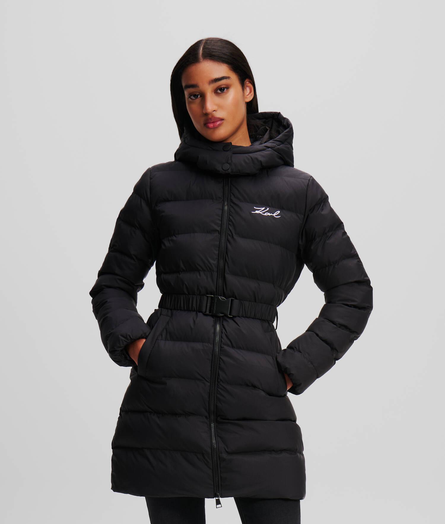 KARL SIGNATURE LONG PUFFER JACKET Product Image