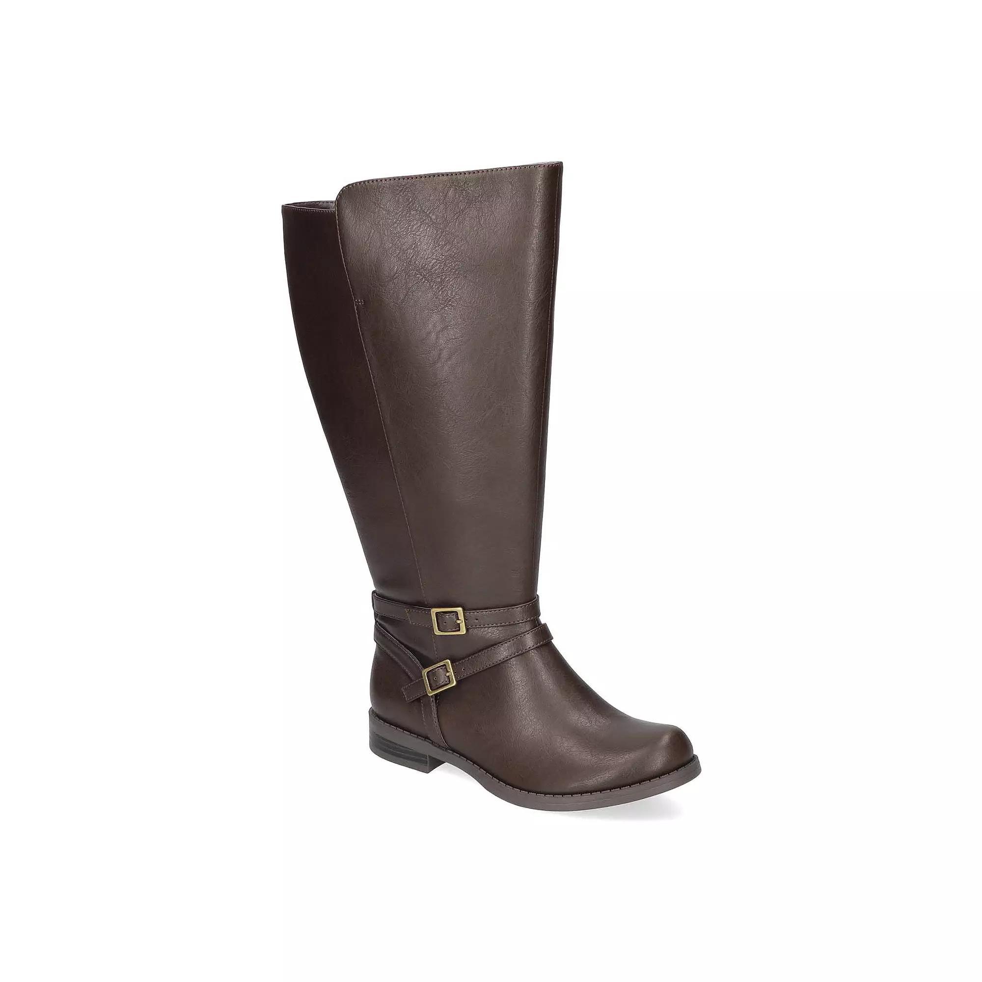 Easy Street Bay Plus Plus by Easy Street Women's Wide Athletic Calf Tall Boots, Size: 9, Black Product Image