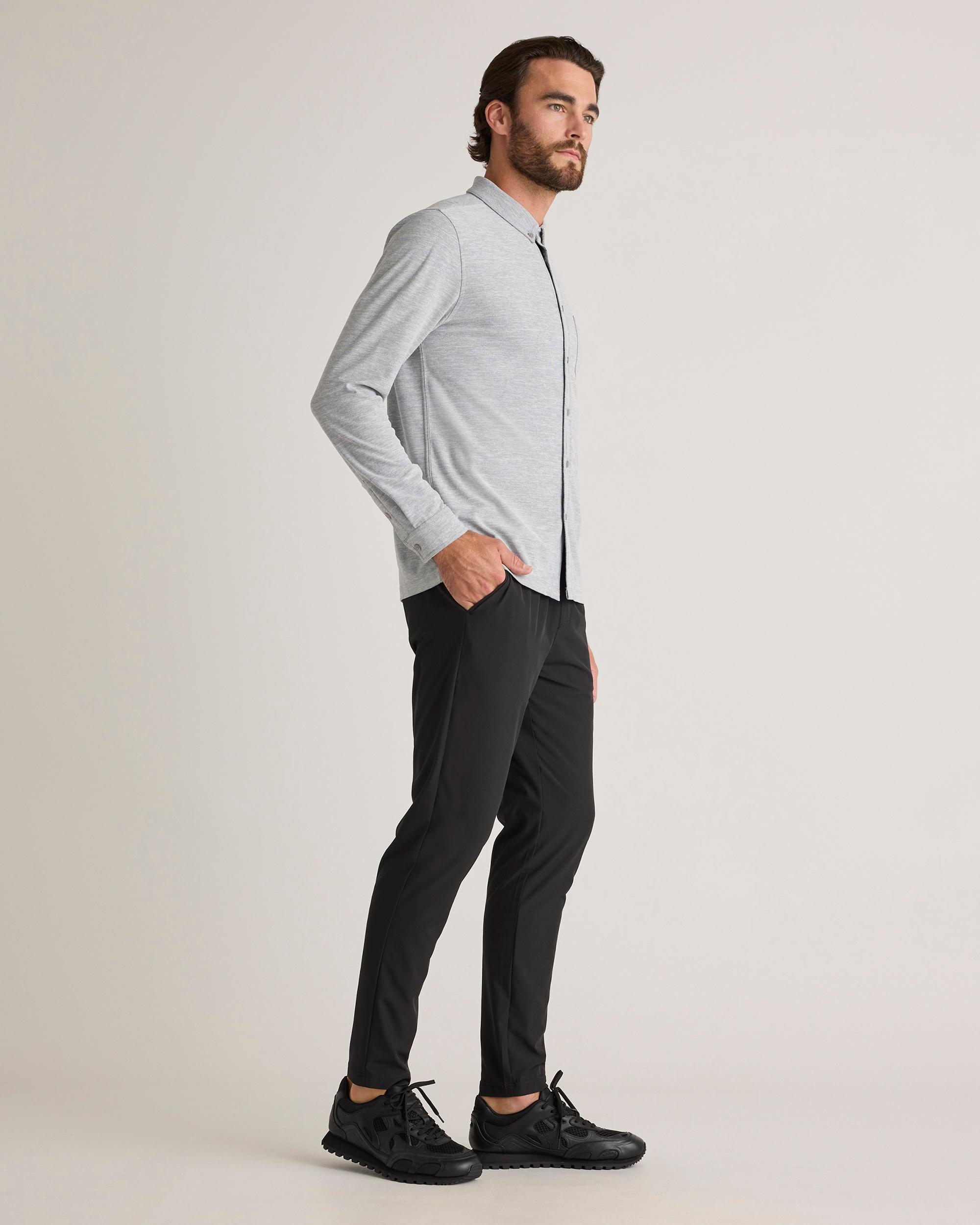 Quince | Men's ProPique Performance Button Down Recycled Polyester Product Image