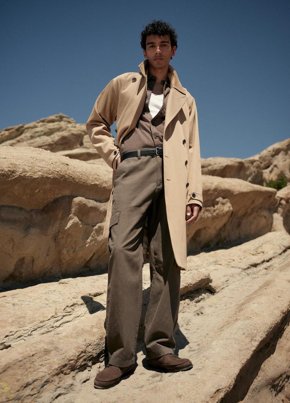 Mens Cotton-linen Cargo Pant, Mangrove, Size 32 Vince Product Image