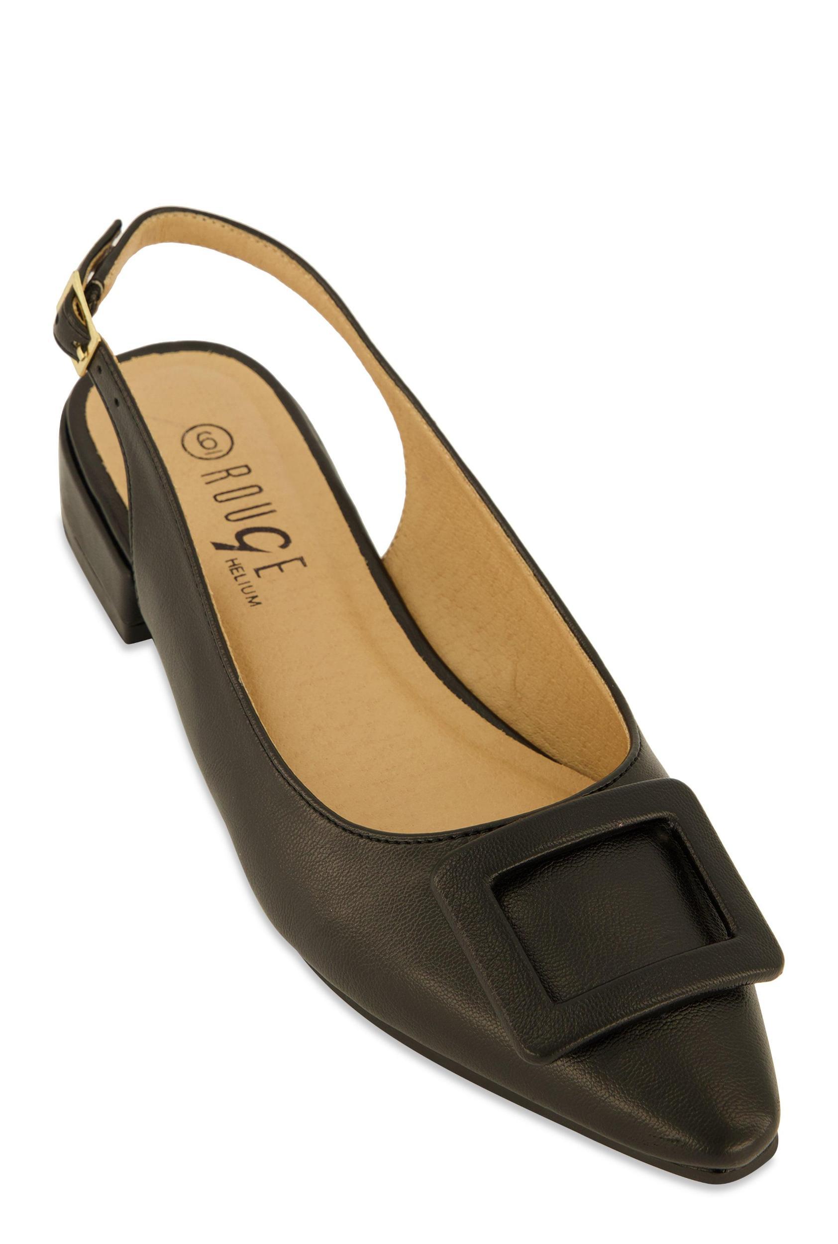 Womens Buckle Strap Low Heel Pumps Product Image