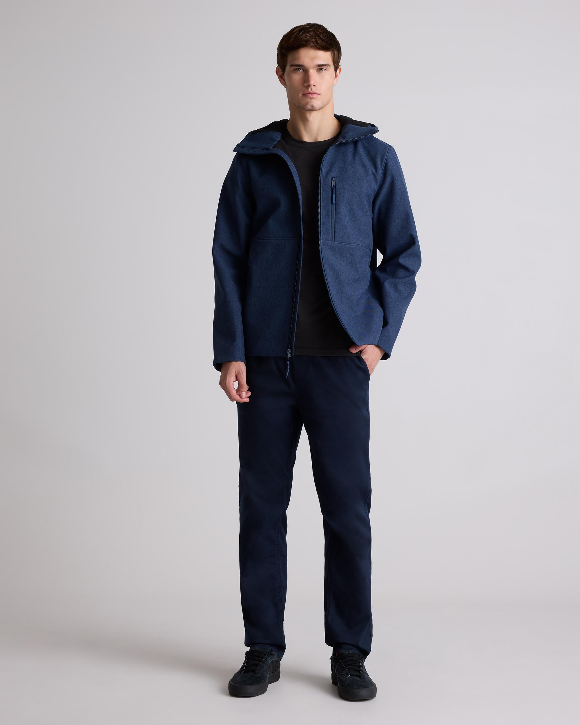 Quince | Men's Softshell Fleece-Lined Full-Zip Hooded Jacket Recycled Polyester Product Image