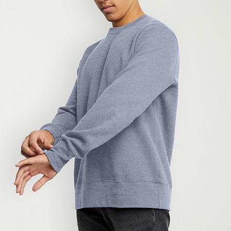 Hanes Originals Mens Fleece Sweatshirt Deep Forte Blue Heather M Product Image