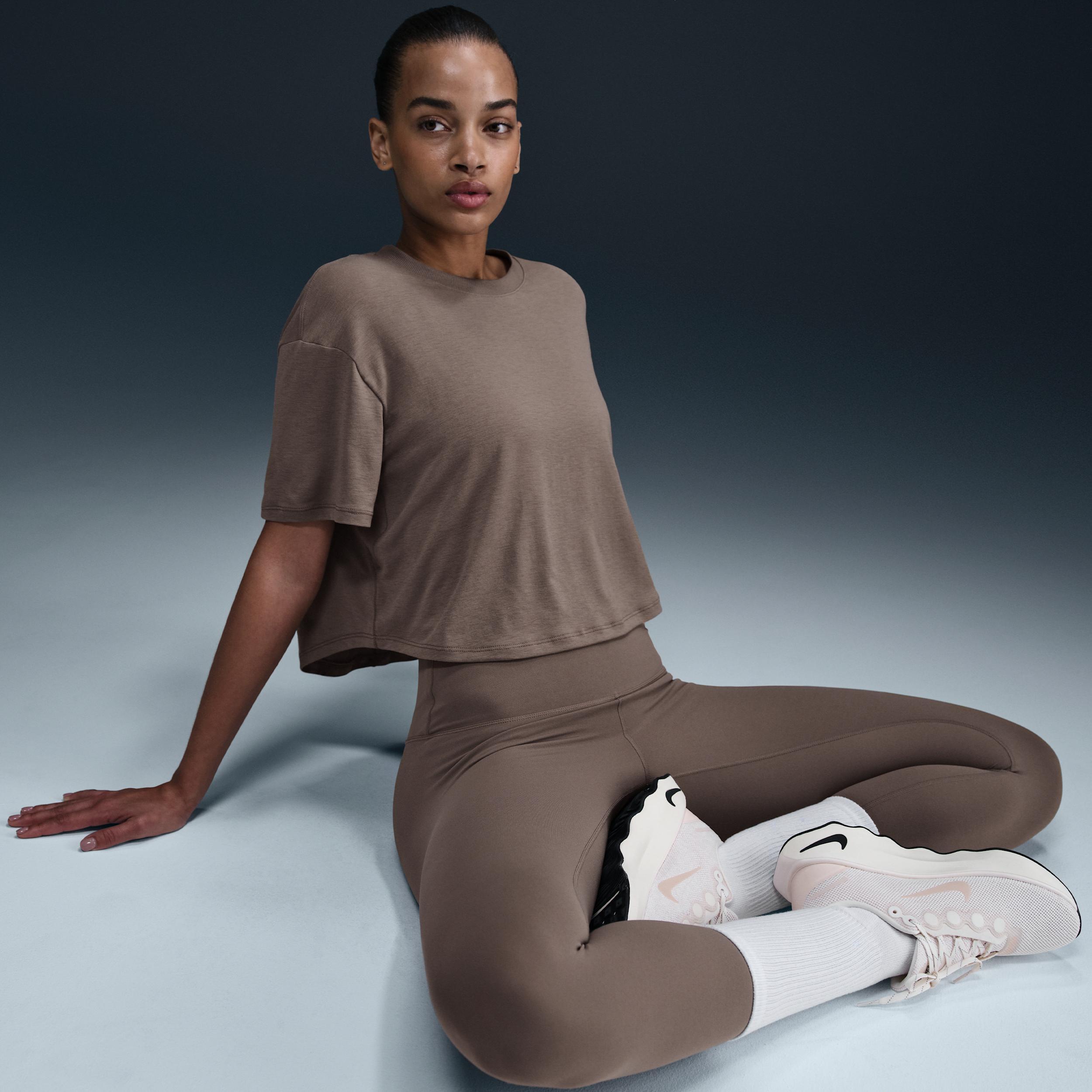 Nike Women's One Relaxed Dri-FIT Cropped Short-Sleeve Top Product Image