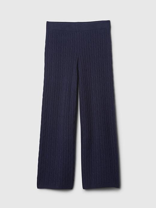 CashSoft Cable-Knit Sweater Pants Product Image