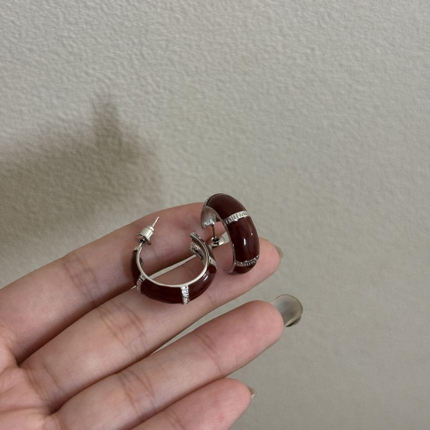 Glaze Alloy Hoop Earring Product Image