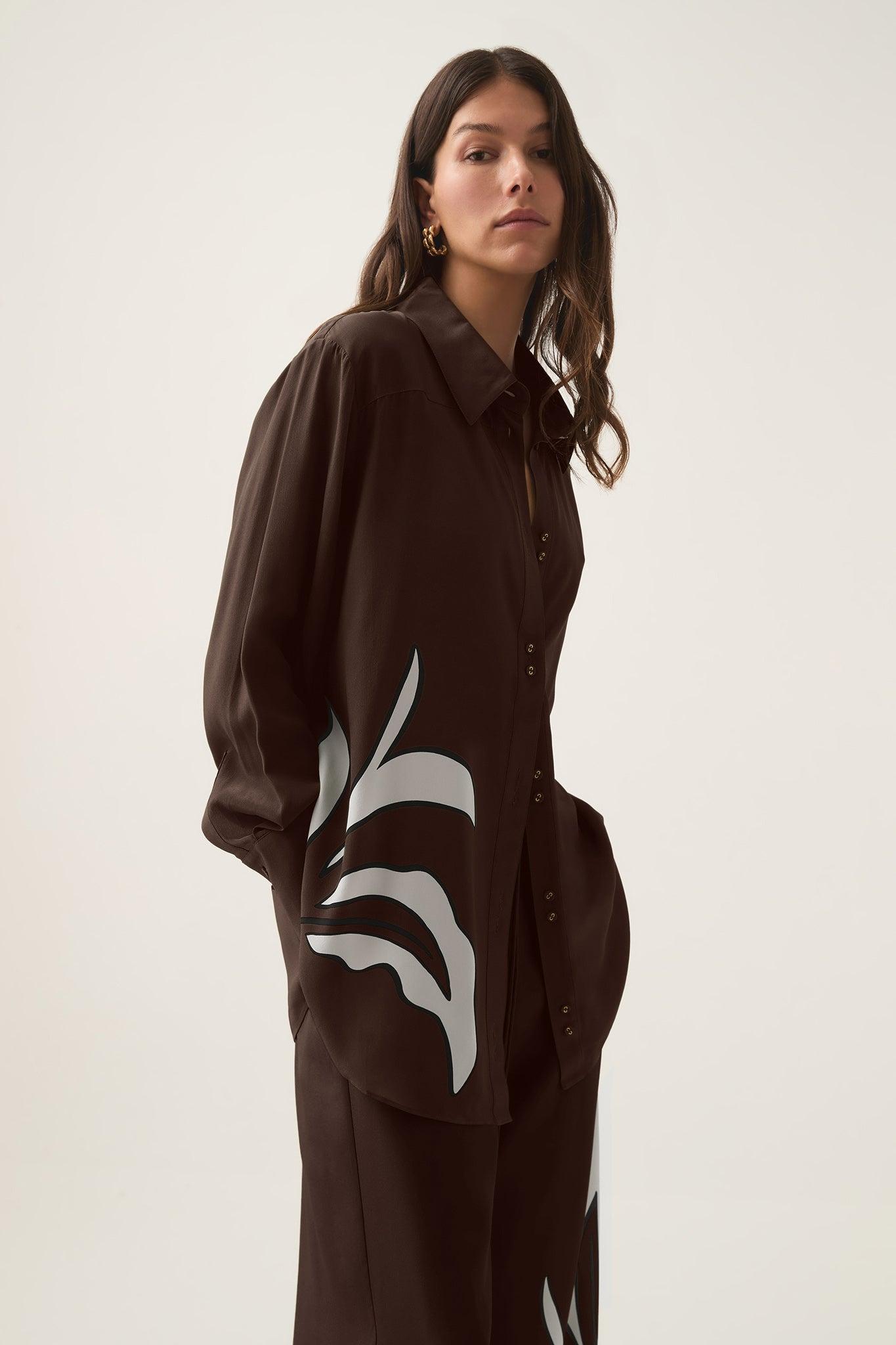 Planetary Silk Oversized Shirt Product Image