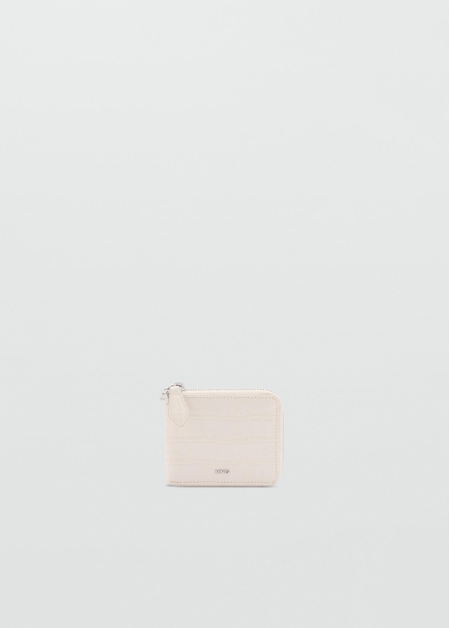 Croco leather-effect mini wallet - Women | MANGO USA Product Image