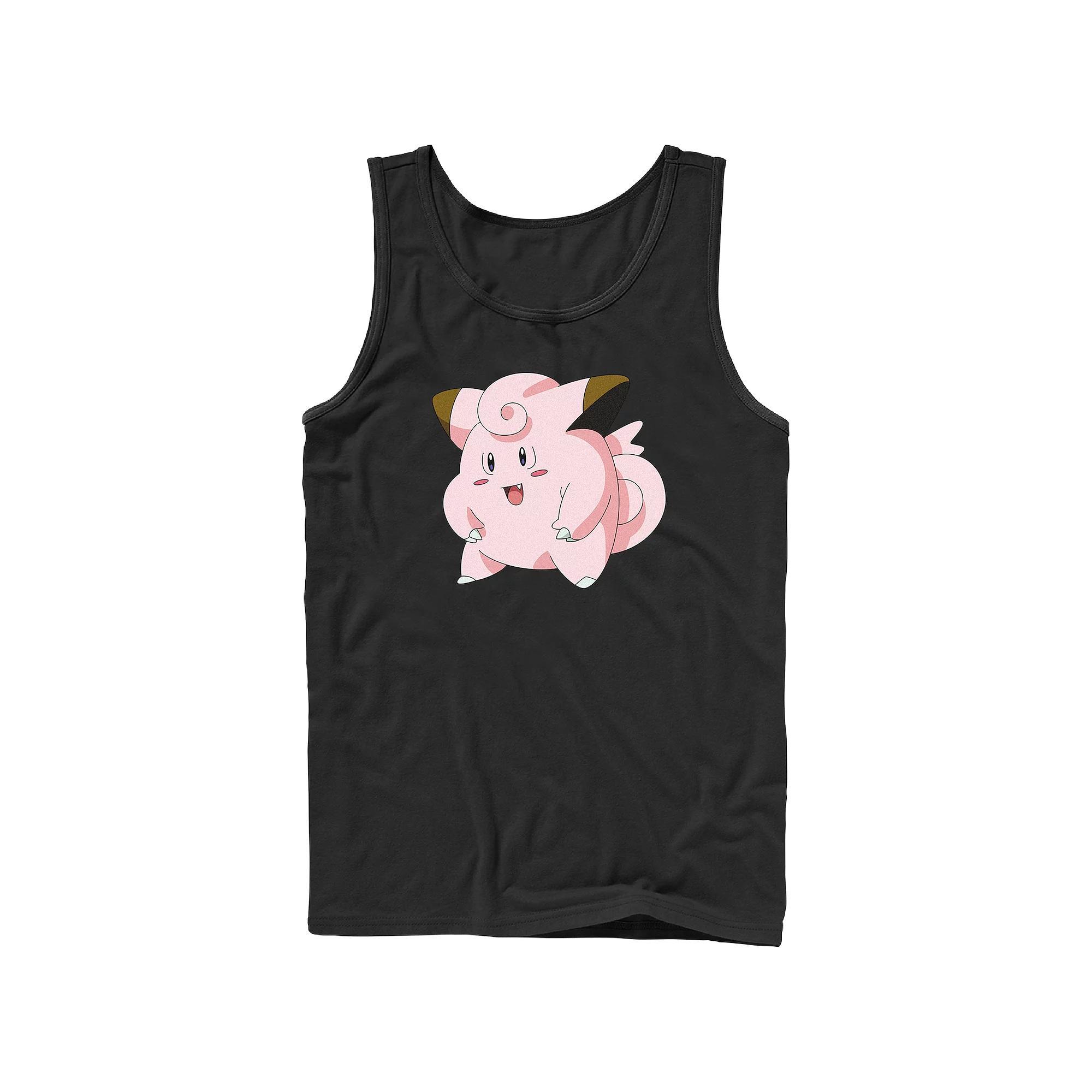 Men's Pokemon Happy Clefairy Tank Top, Size: XL, Black Product Image