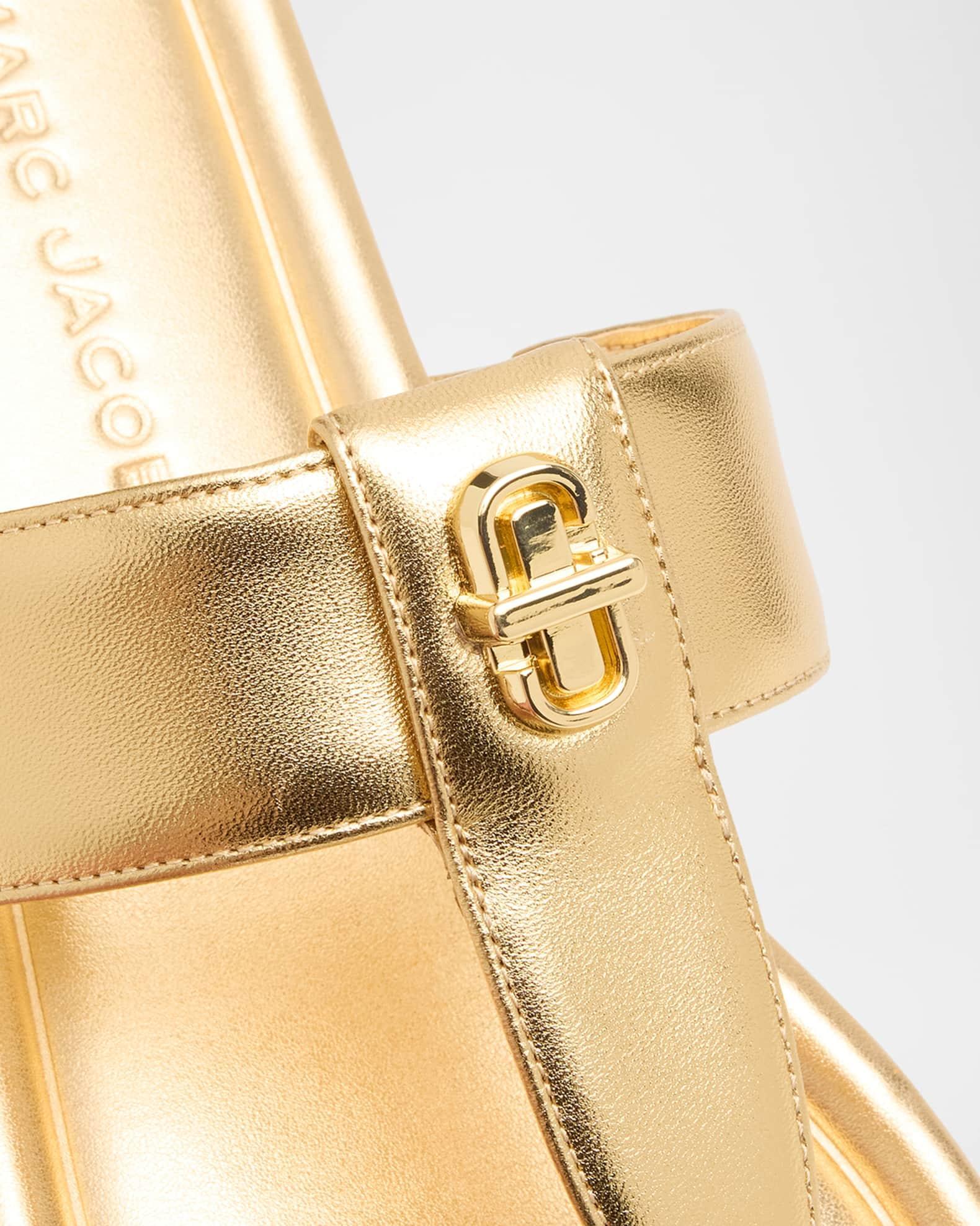 The Dual T Metallic Sandals Product Image