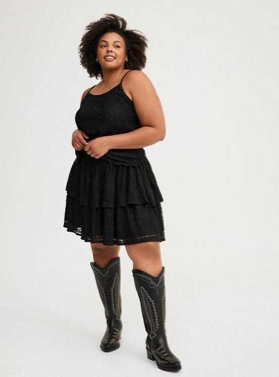 Mini Ruffle Lace Skirt Product Image