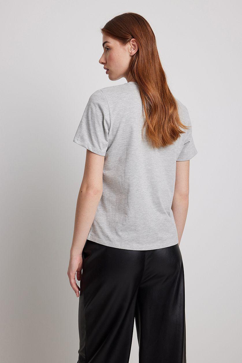 Round Neck Cotton T-Shirt Product Image