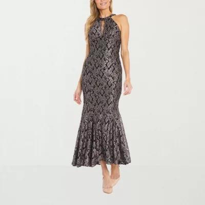 R & M Richards Lace Womens Sleeveless Evening Gown Product Image