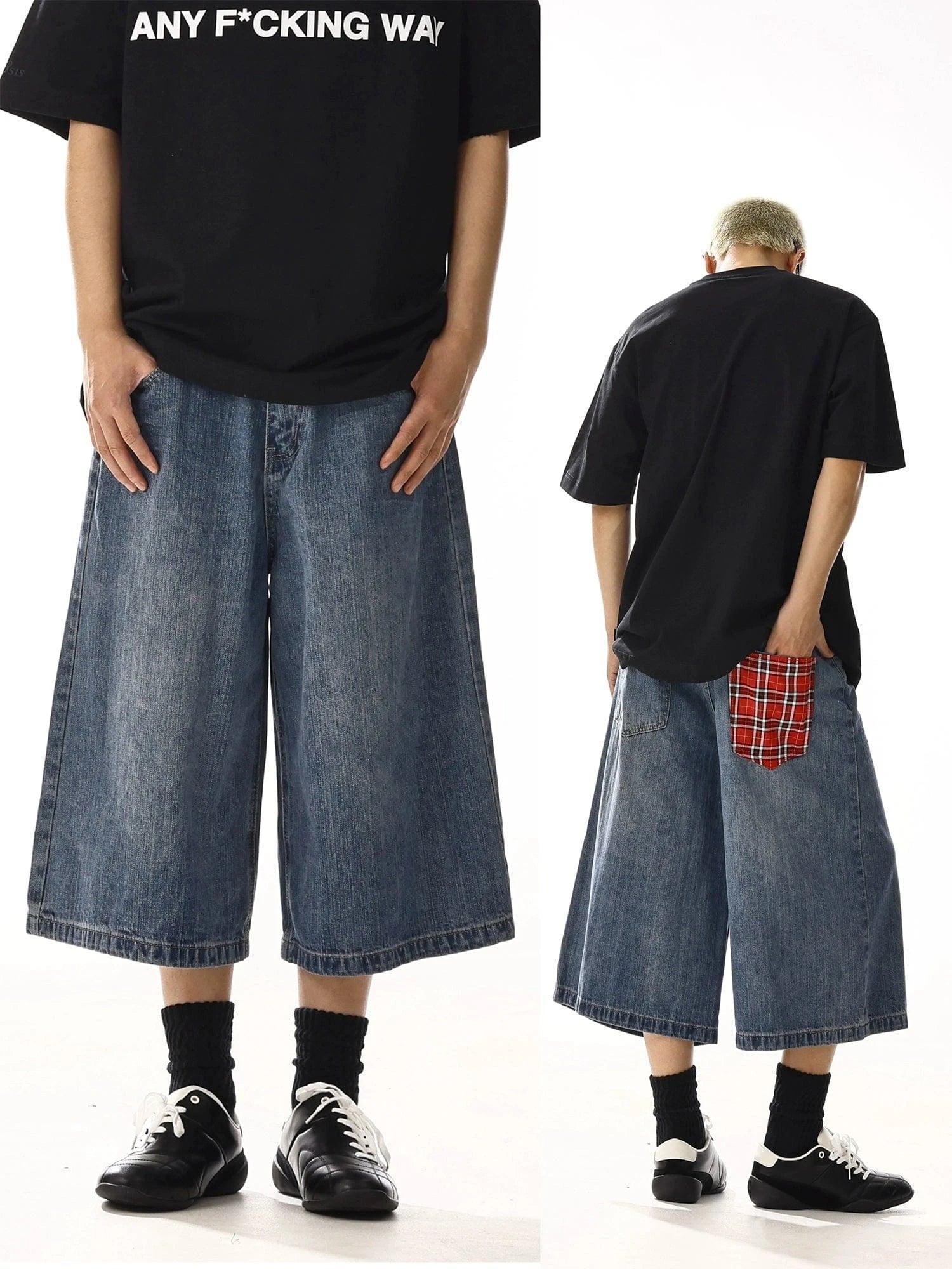 RT No. 13038 WASHED LONG DENIM JEANS Product Image