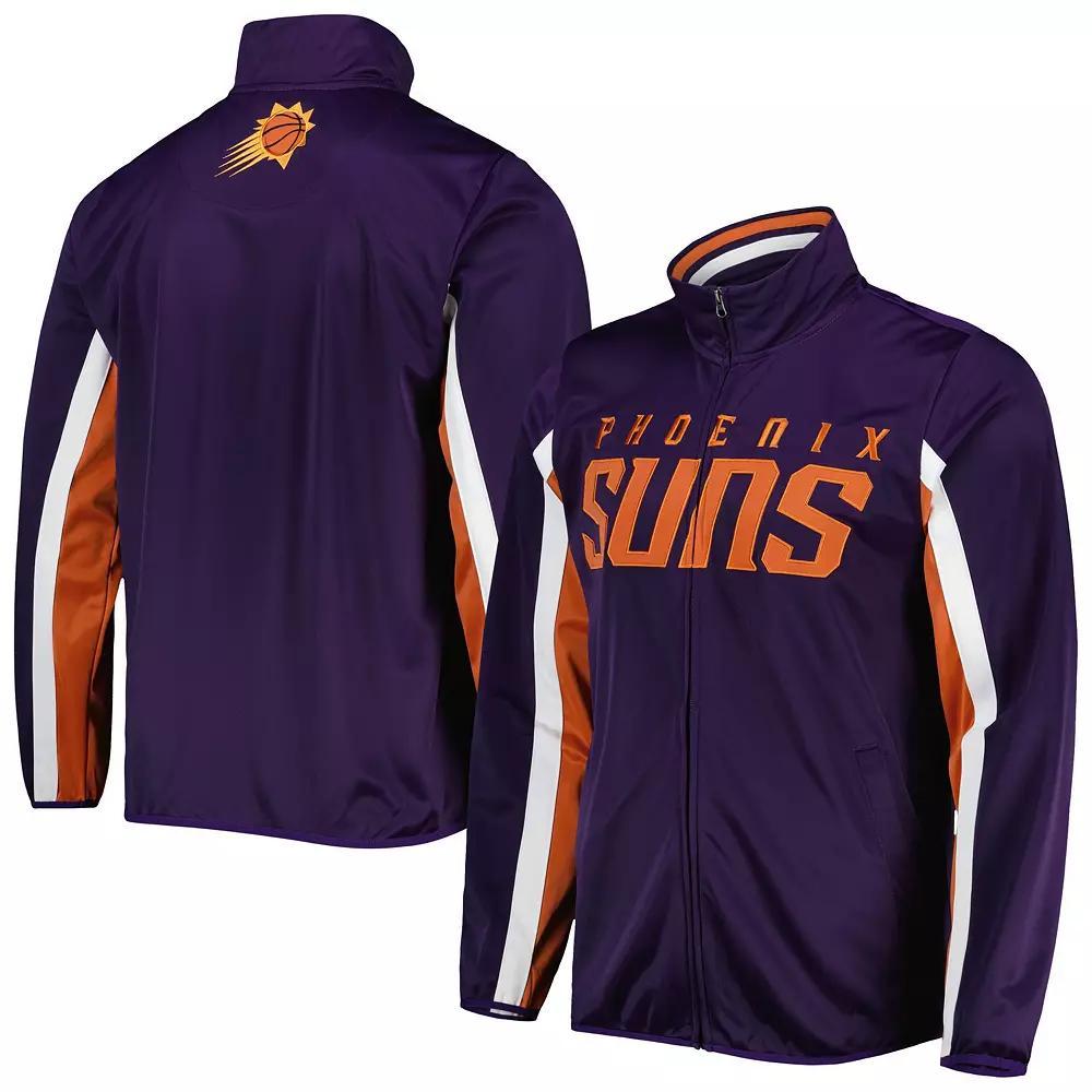 Men's G-III Sports by Carl Banks Purple Phoenix Suns Contender Wordmark Full-Zip Track Jacket, Size: Small, Phx Purple Product Image