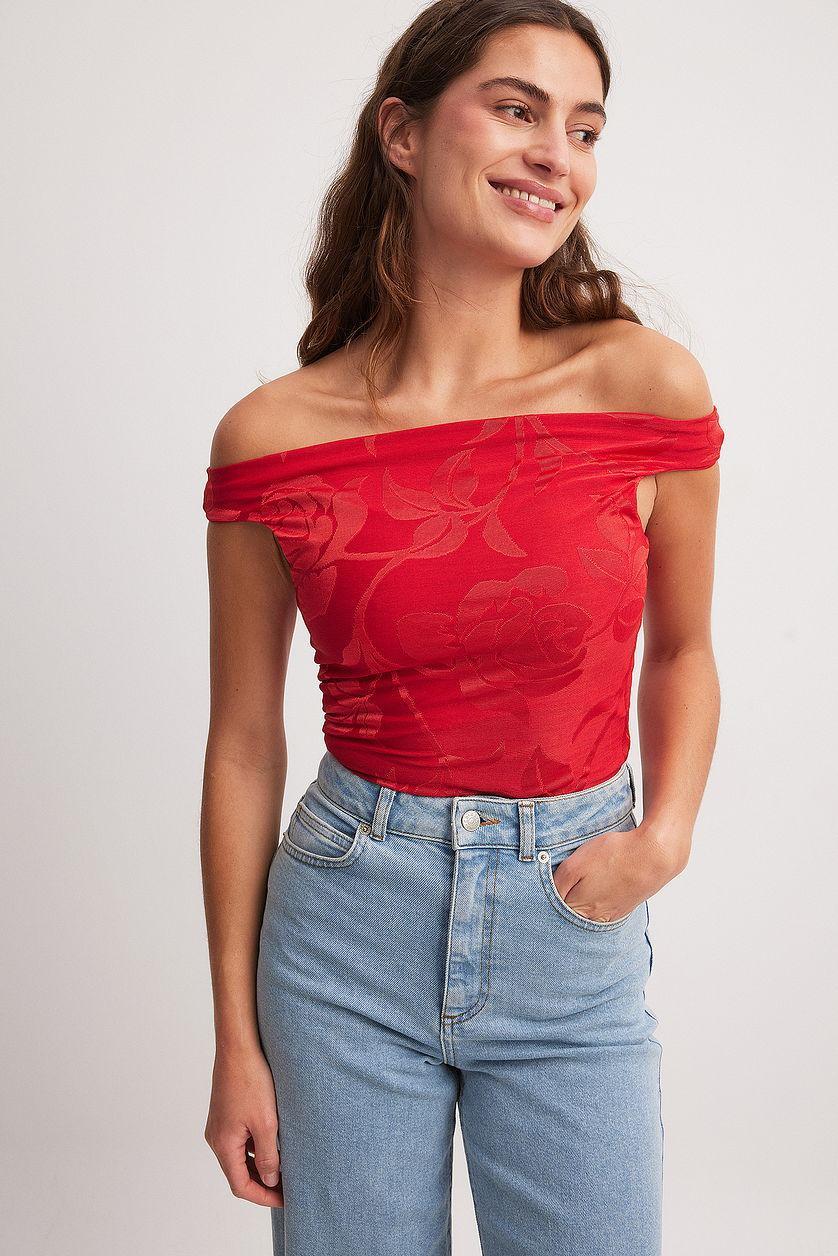 Off shoulder Waterfall Top Product Image