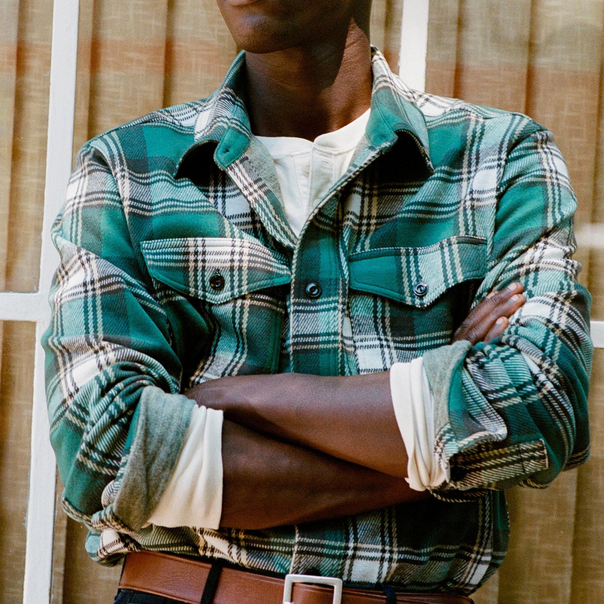 Seaboard soft-knit shirt in plaid Product Image