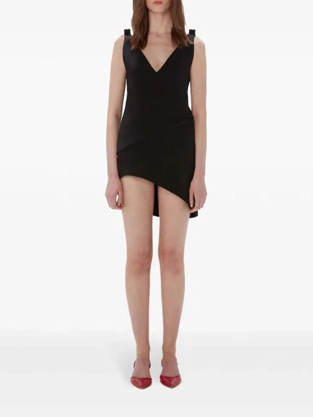 JW ANDERSON V-neck Sleaveless Mini Dress In Black Product Image