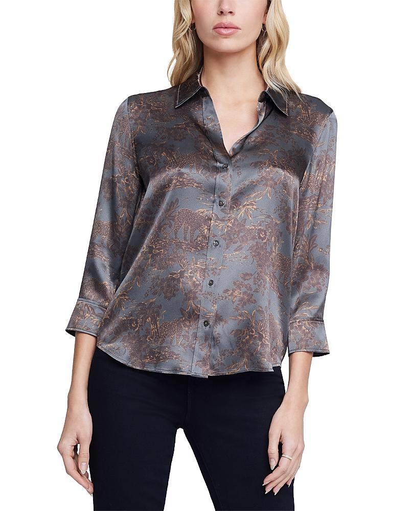 LAgence Dani Silk Charmeuse Blouse Product Image