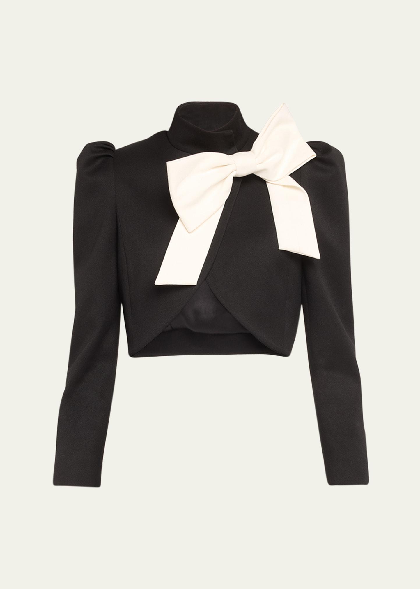Alice and Olivia Addison Bow Cropped Top Product Image