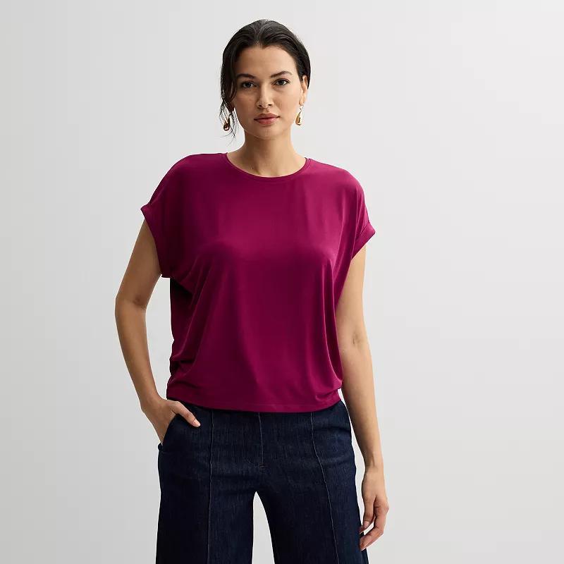 Women's Nine West Crewneck Dolman Tee, Size: Small, Olive Green Product Image