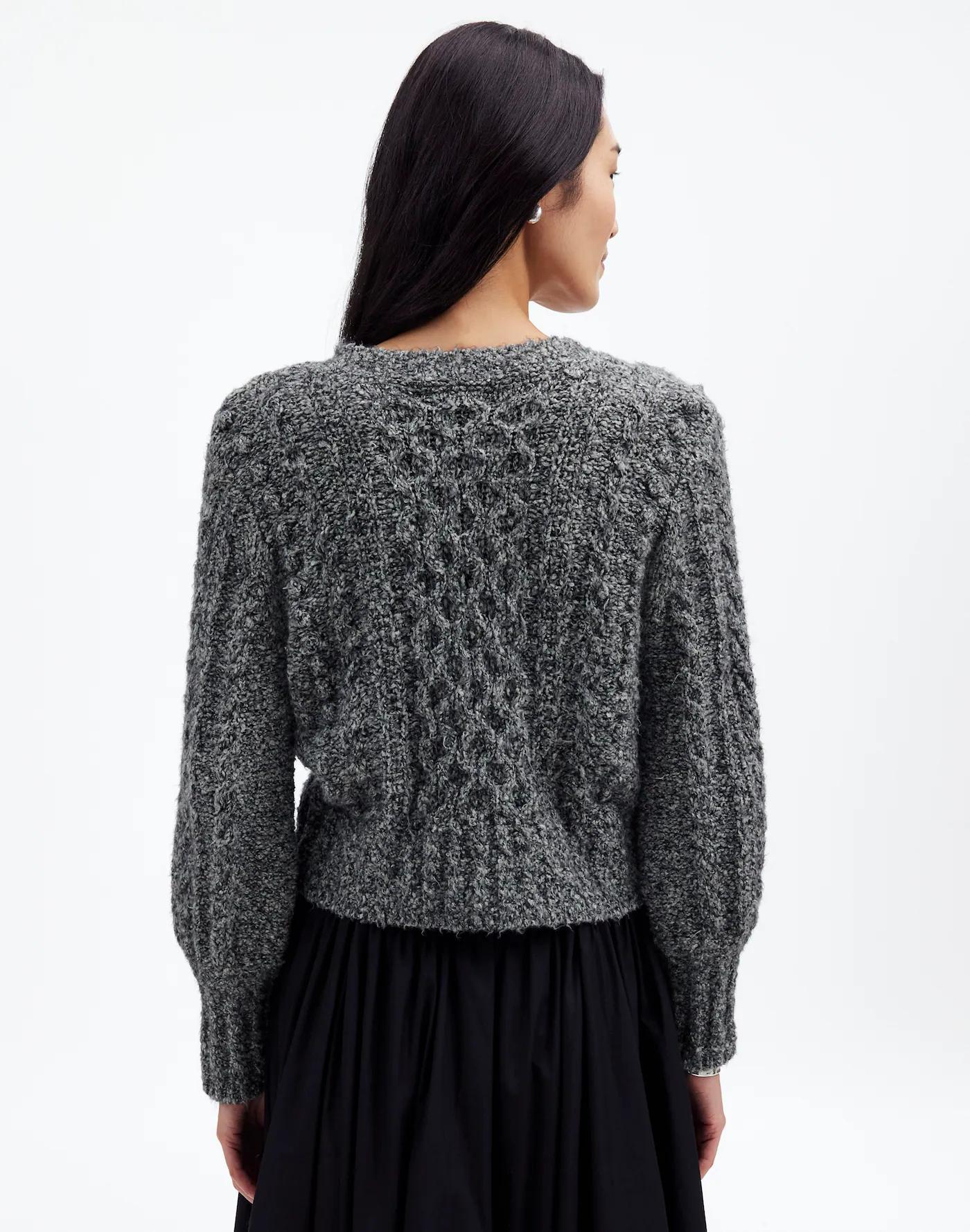 Cable V-Neck Cardigan Product Image