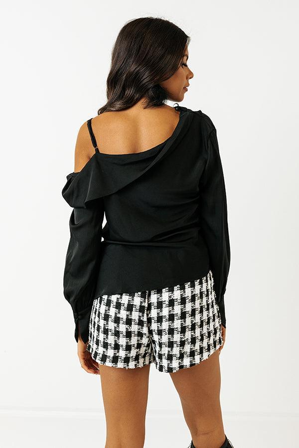 Call The Paparazzi Top In Black Product Image