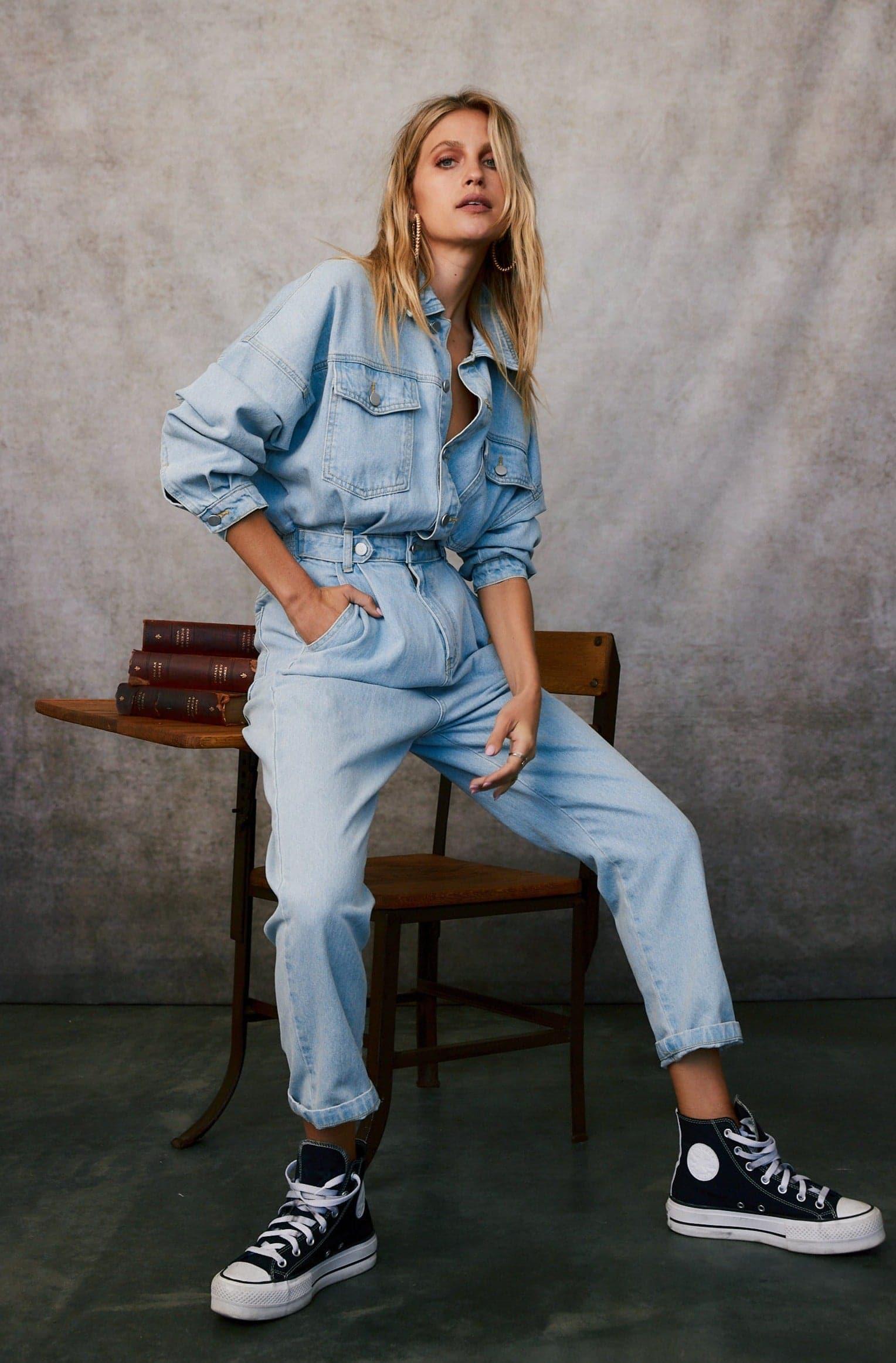 Hendrix Denim Jumpsuit Female Product Image