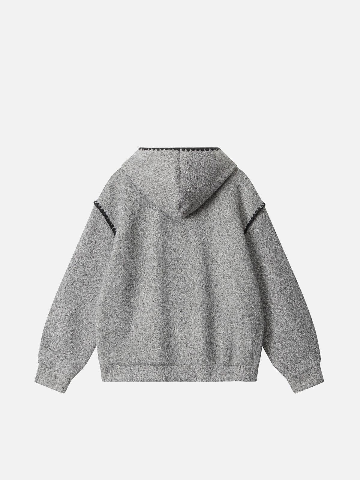 Aelfric Eden Ripple Patchwork Cropped Hoodie Product Image