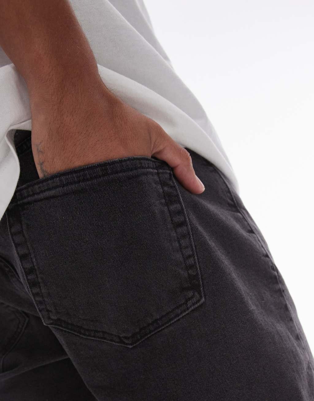 Topman slim jeans in washed black Product Image